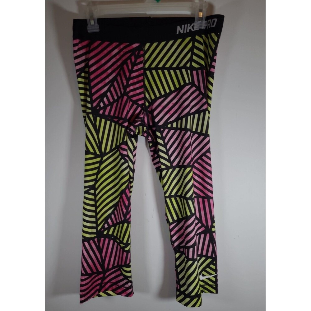 Nike Pro Crop Leggings Multi-Color Womens XL